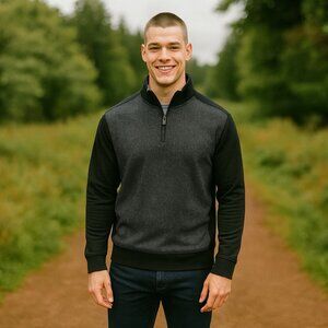 Ted Baker Quarter Zip Men’s Textured Pullover NWT